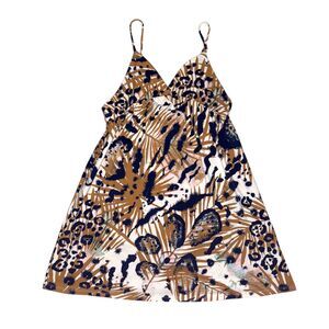 EUC Women's Hale Bob Super Soft Knit Animal Print‎ Mini Sundress Size XL